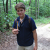 Andrew Almond with a Heimioporus betula<br /><em>photo by Steve Roberts</em>